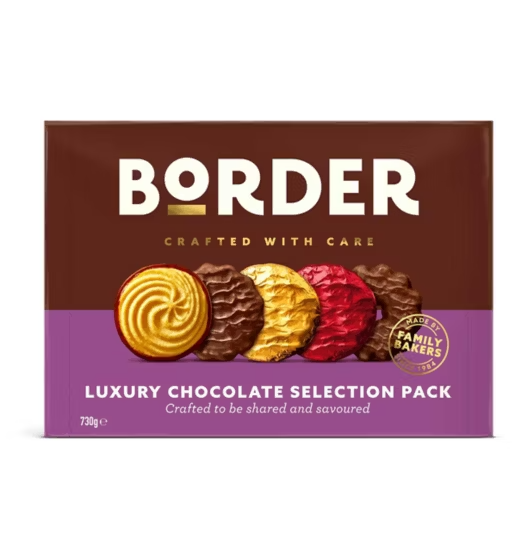 Border LUXURY Chocolate Selection Biscuits 3 x 730g Packs