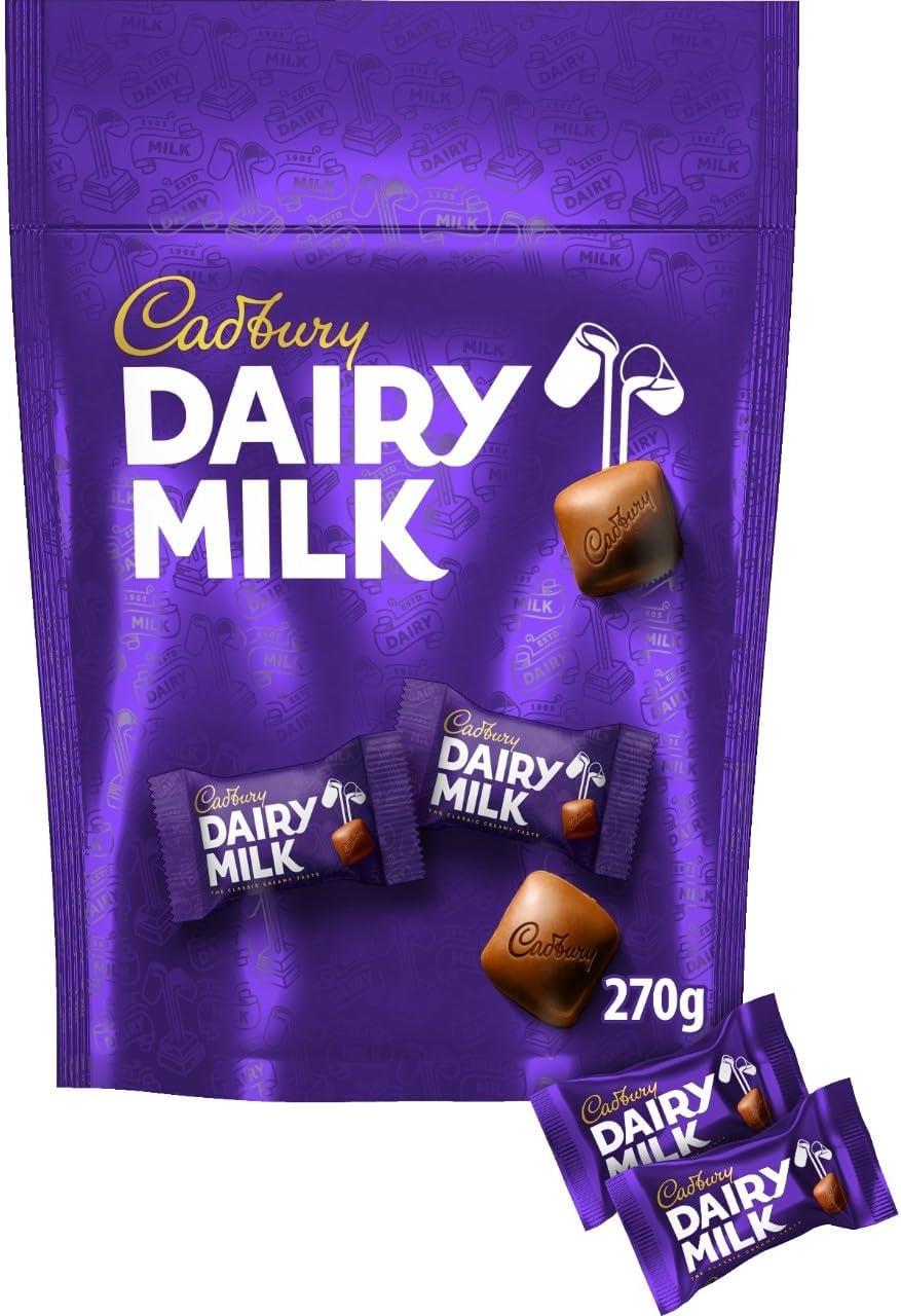 Cadbury Dairy Milk Chocolate Chunks 1 x 270g Pouch