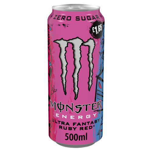 Monster Ultra Fantasy Ruby Red 12 x 500ml Zero Sugar Energy Drink