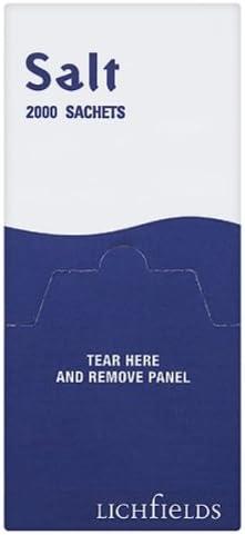 Lichfields Salt 2000 Individual Sachets Table Seasoning Convenient Hygienic Use