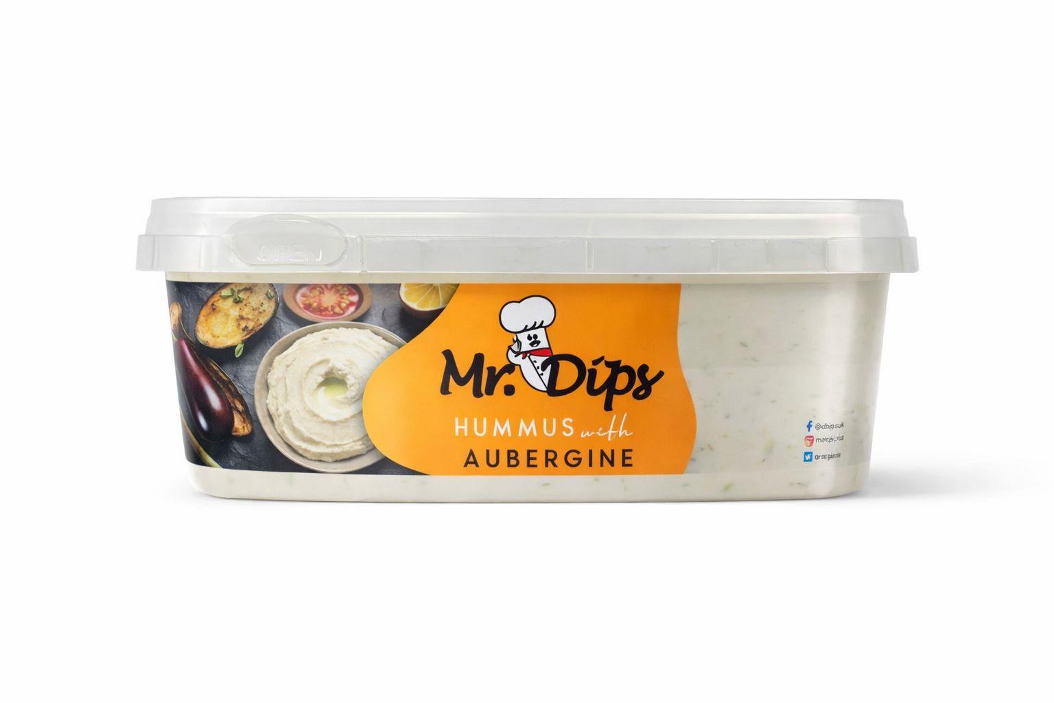 Mr Dips Hummus With Aubergine 1Kg Tub