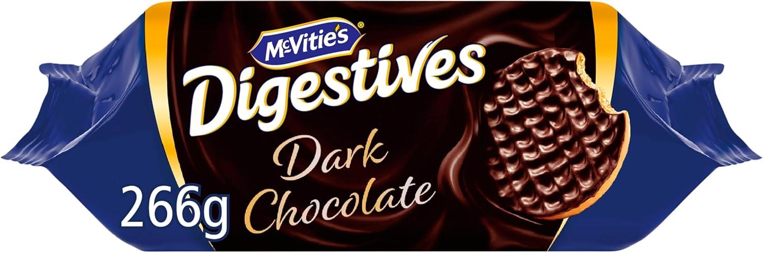 McVitie's Dark Choc Digestives Chocolate 266g (Pack of 15)