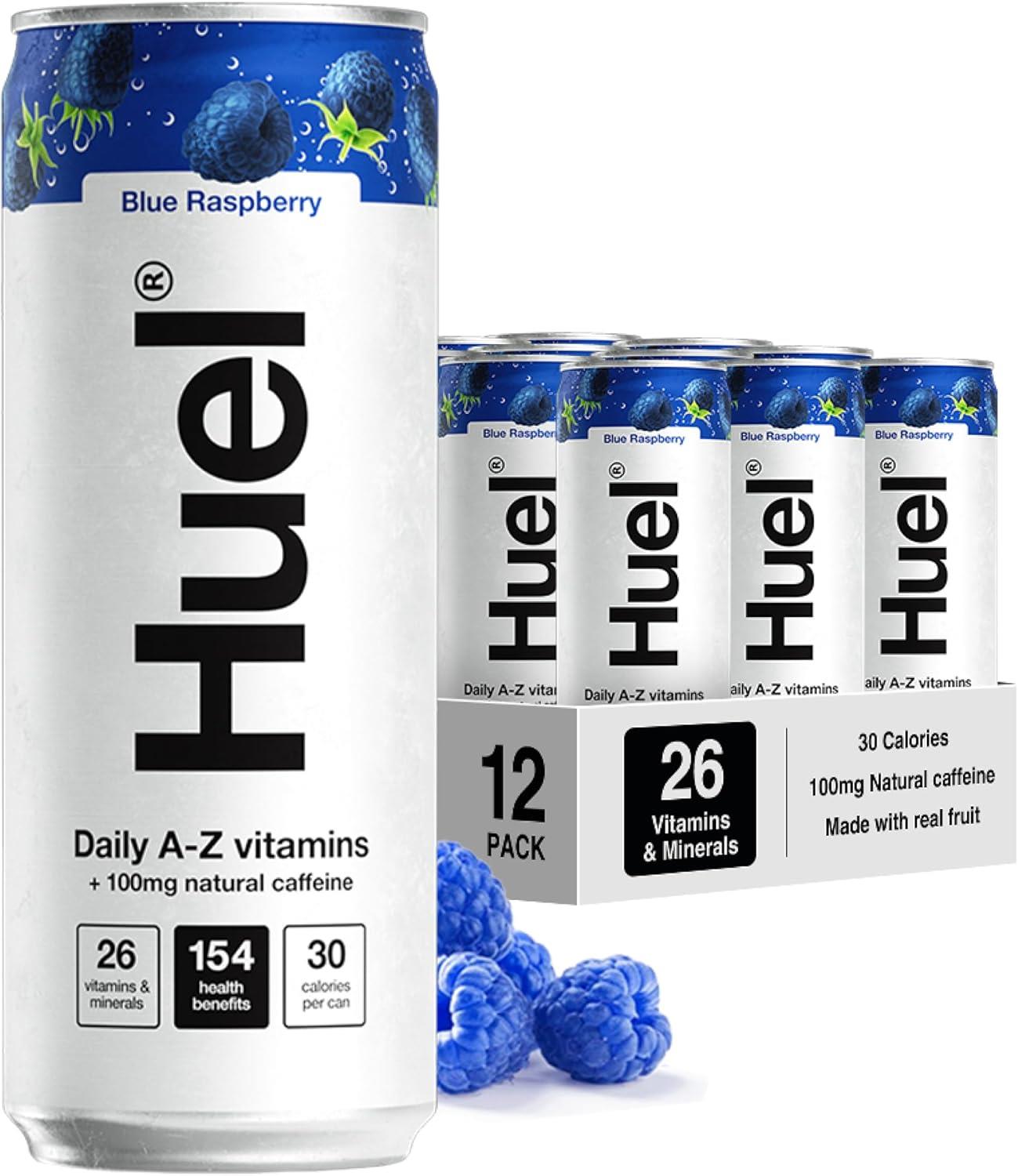 Huel Blue Raspberry Energy Drink 12 x 330ml Cans