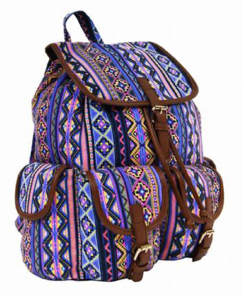 Filles Femmes Toile Aztèque Floral Voyage Sac à dos Sac à dos Collège sac d/'école
