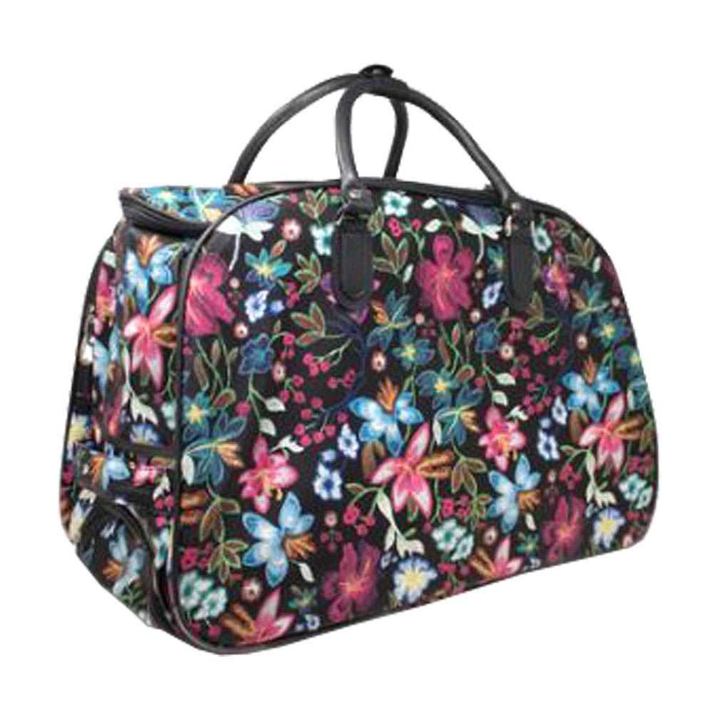 New Women/'s Travel Holdall Moto Filles Imprimé Vacances Valise À Roulettes Bagage
