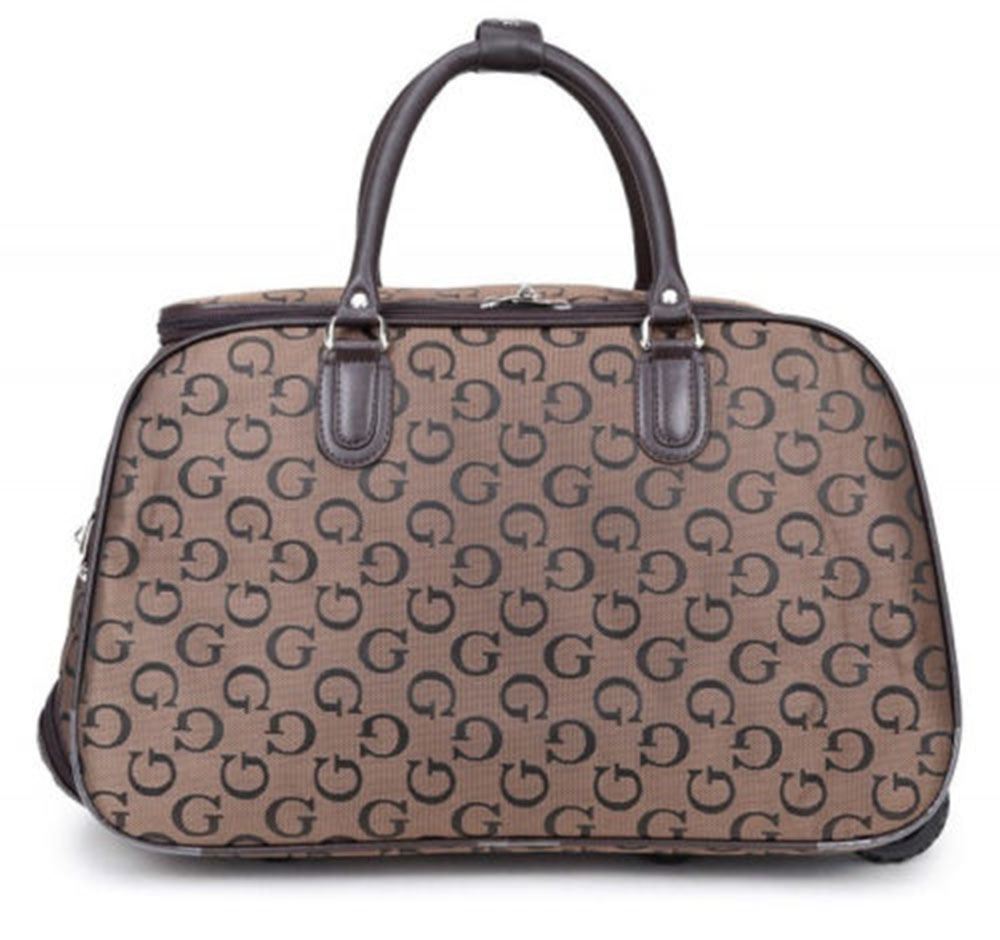 New Men’s Women’s Fashion Print Large Small Wheeled Suitcase Holdall Bag - Picture 5 of 15