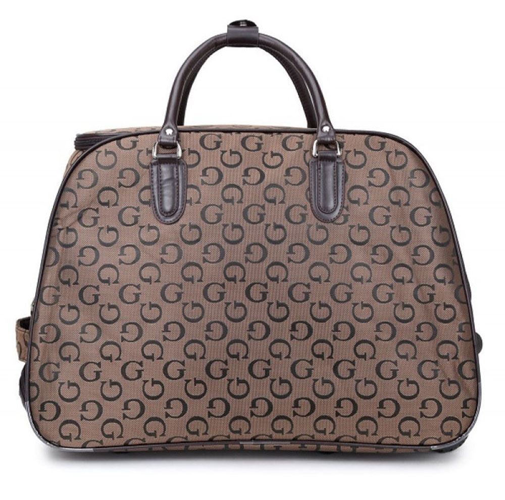 New Men’s Women’s Fashion Print Large Small Wheeled Suitcase Holdall Bag - Picture 4 of 15