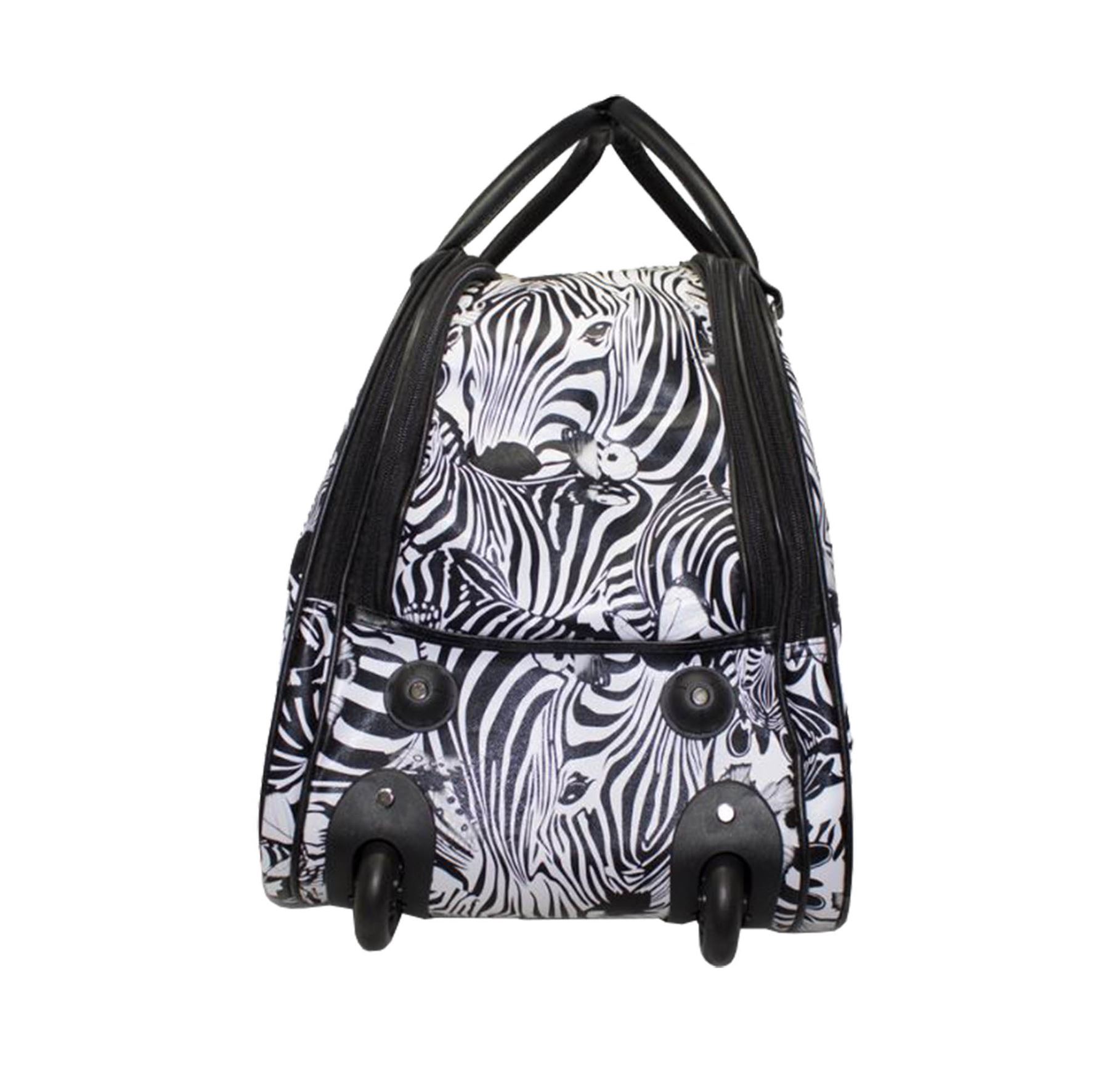 New Women/'s Licorne Plaid Imprimé Zèbre à roues sac de Voyage Holdall