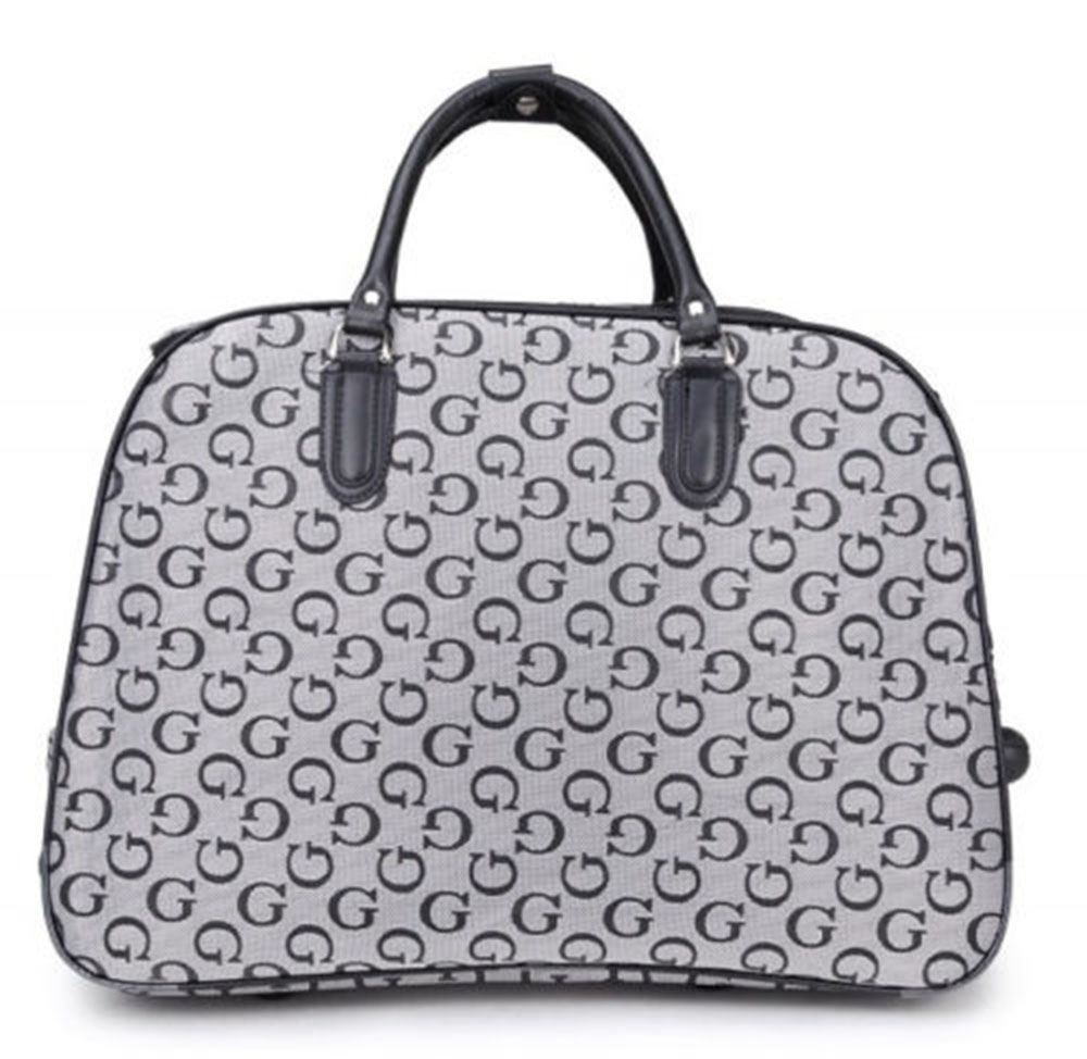 New Men’s Women’s Fashion Print Large Small Wheeled Suitcase Holdall Bag - Picture 6 of 15
