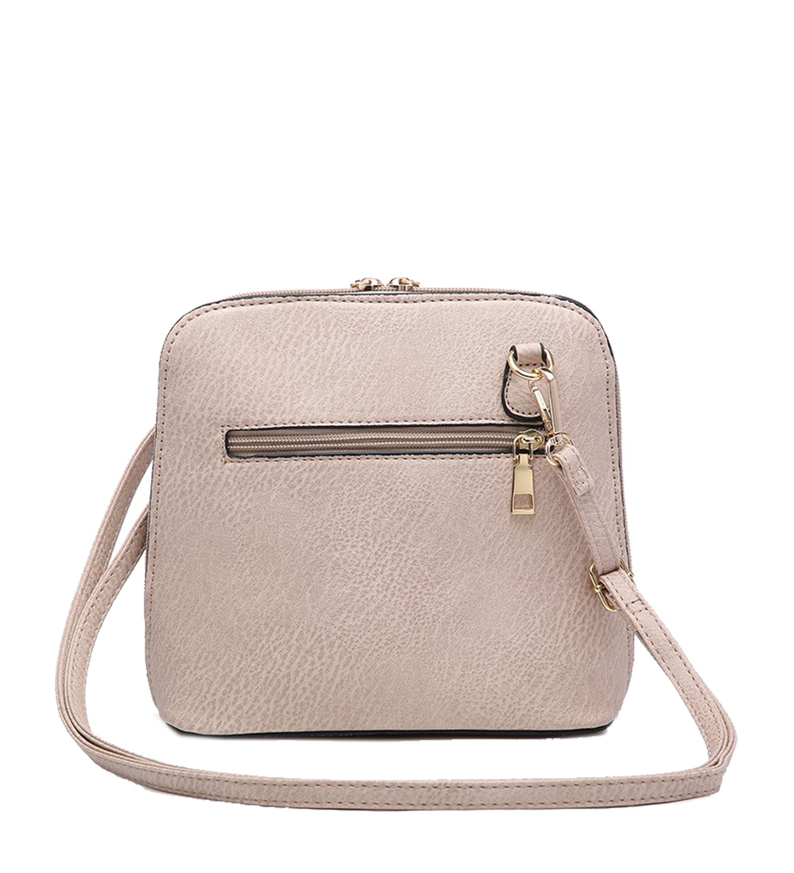 New Women’s Stylish Simple Double Zip Style Adjustable Strap Crossbody