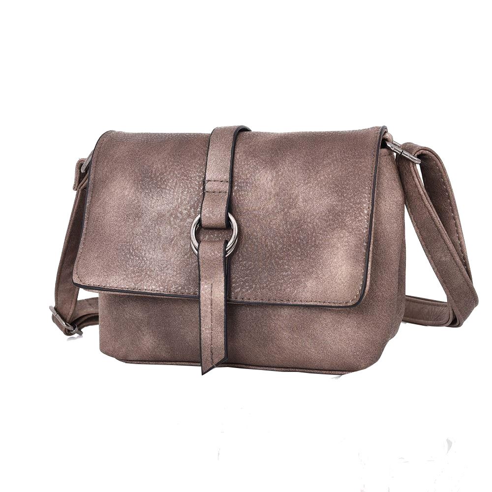 New Ladies Beau Ring Messenger Bag PU Leather Shoulder Strap Fashion