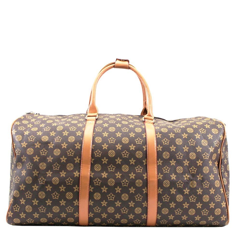 MENS LADIES UNISEX NEW CHECK PATTERN CANVAS DESIGNER DUFFLE TRAVEL