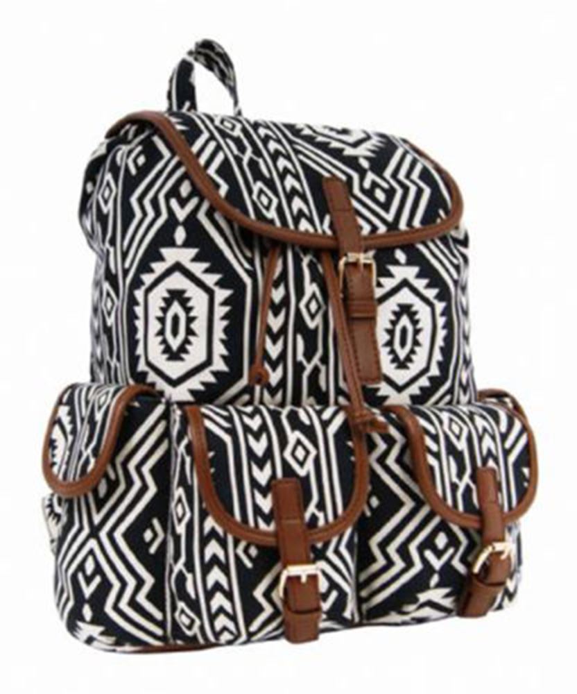 Filles Femmes Toile Aztèque Floral Voyage Sac à dos Sac à dos Collège sac d/'école