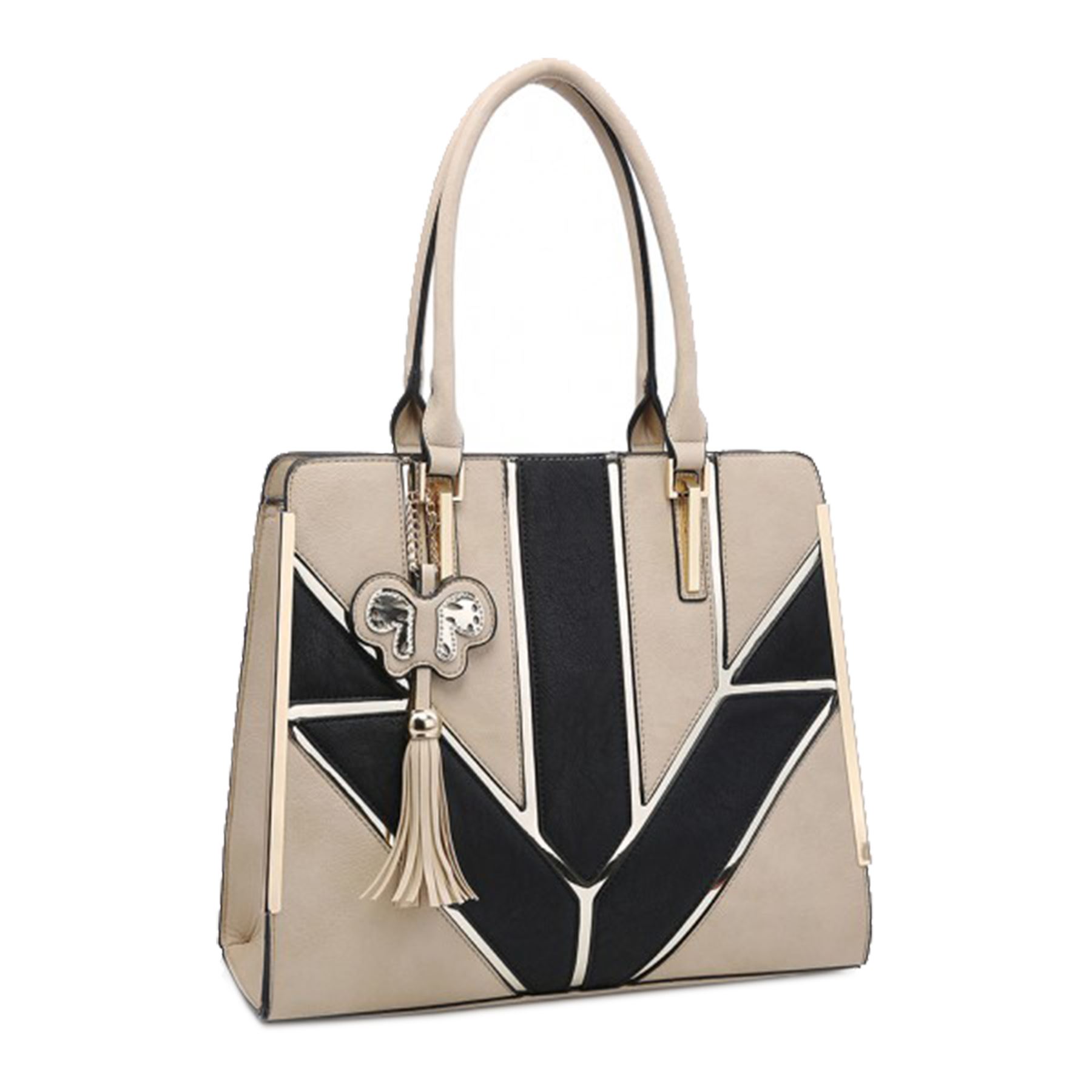 rosa tracolla a grigio Charm Women's Beige New nero rosa regolabile Detail Borsa Chain Nappa Butterfly giallo chiaro nxgZgw78q0