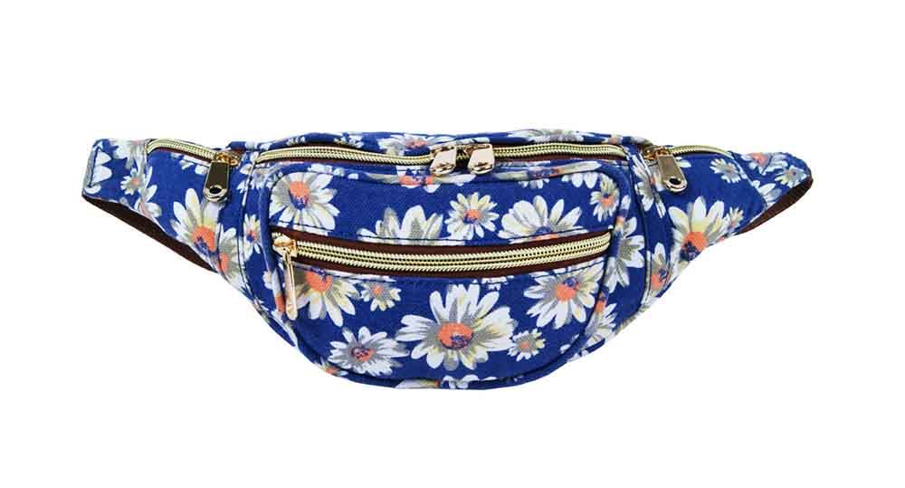 white canvas bum bag