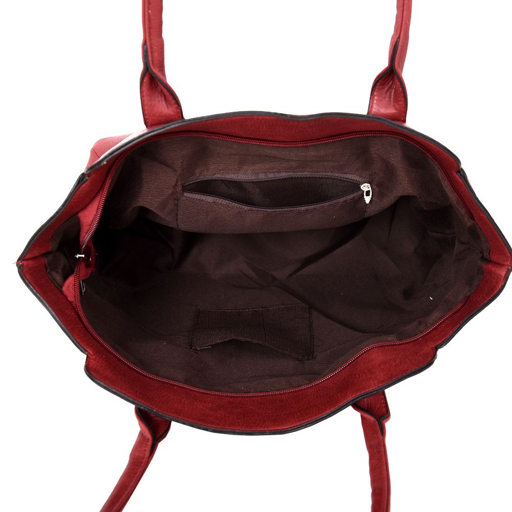 New Studs Detail Faux Leather Women’s Winged Tote Shopper Bag