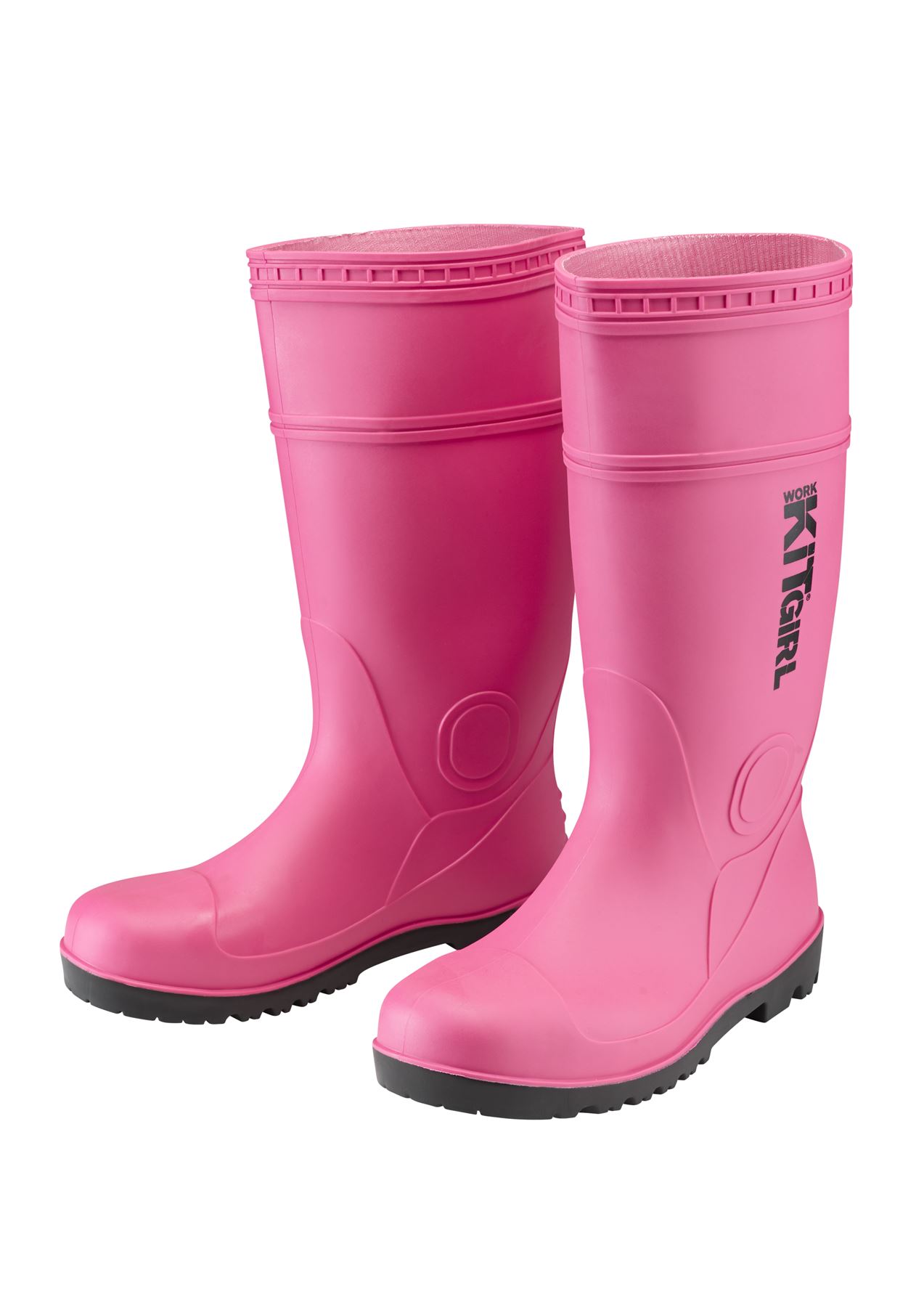 pink work boots