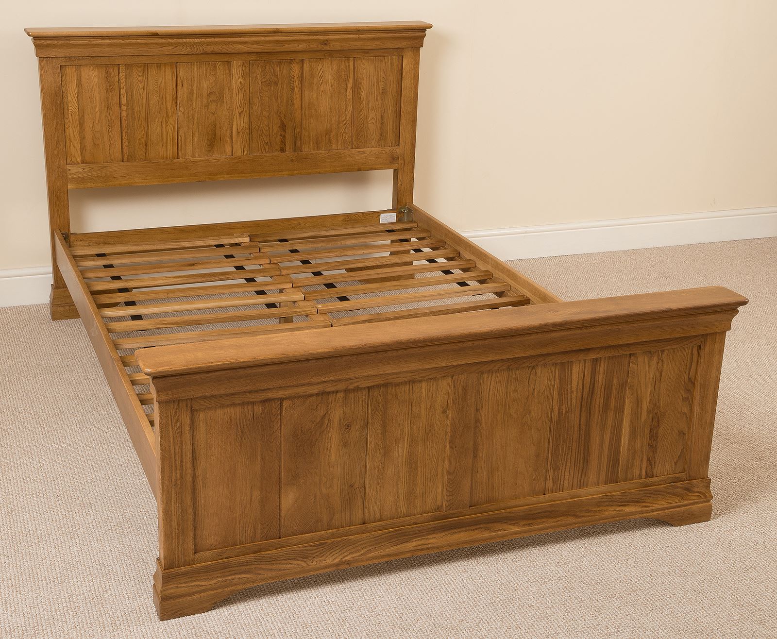French Rustic Solid Oak Wood 4ft6 Double Bed Frame Bedroom Furnture eBay
