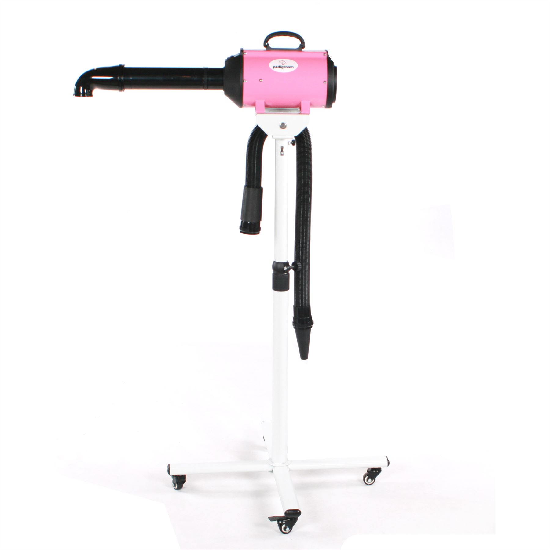 Pedigroom dog grooming mobile portable pet fur dryer + stand blaster heater pink 5060336441613