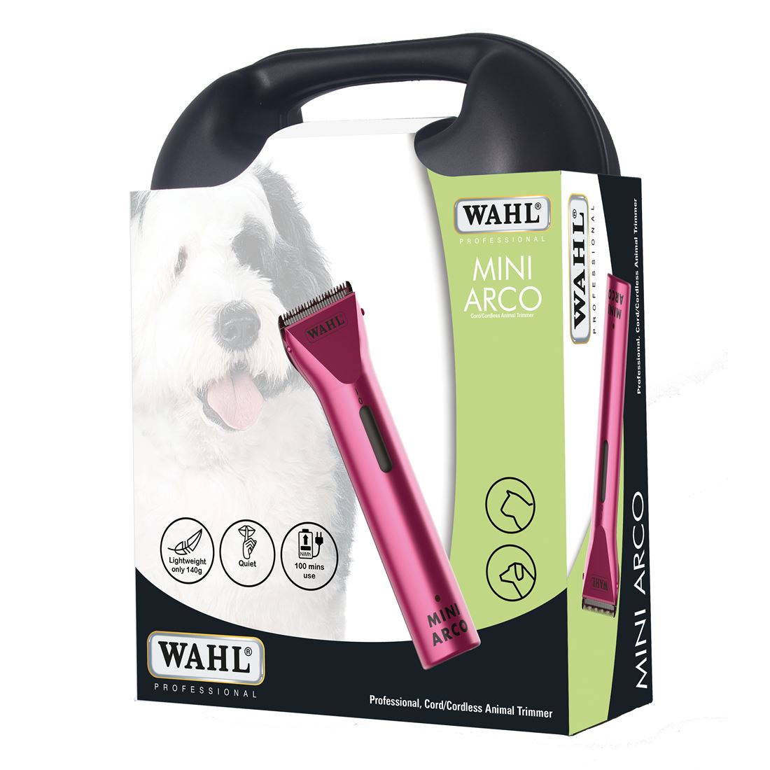Wahl Dog Grooming Clippers Mini Arco Cord/Cordless Animal Trimmer