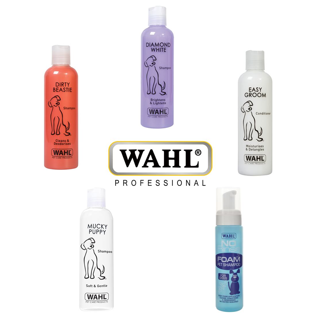 Wahl 250ml Dog Shampoo & Conditioner Professional Grooming Animal Pet