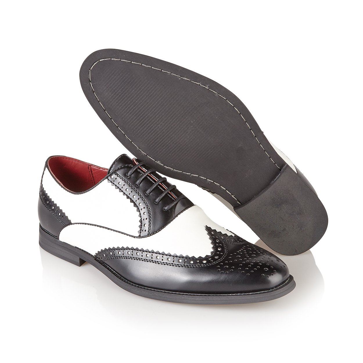 Mens Leather Lines Italian Formal Office Work Casual