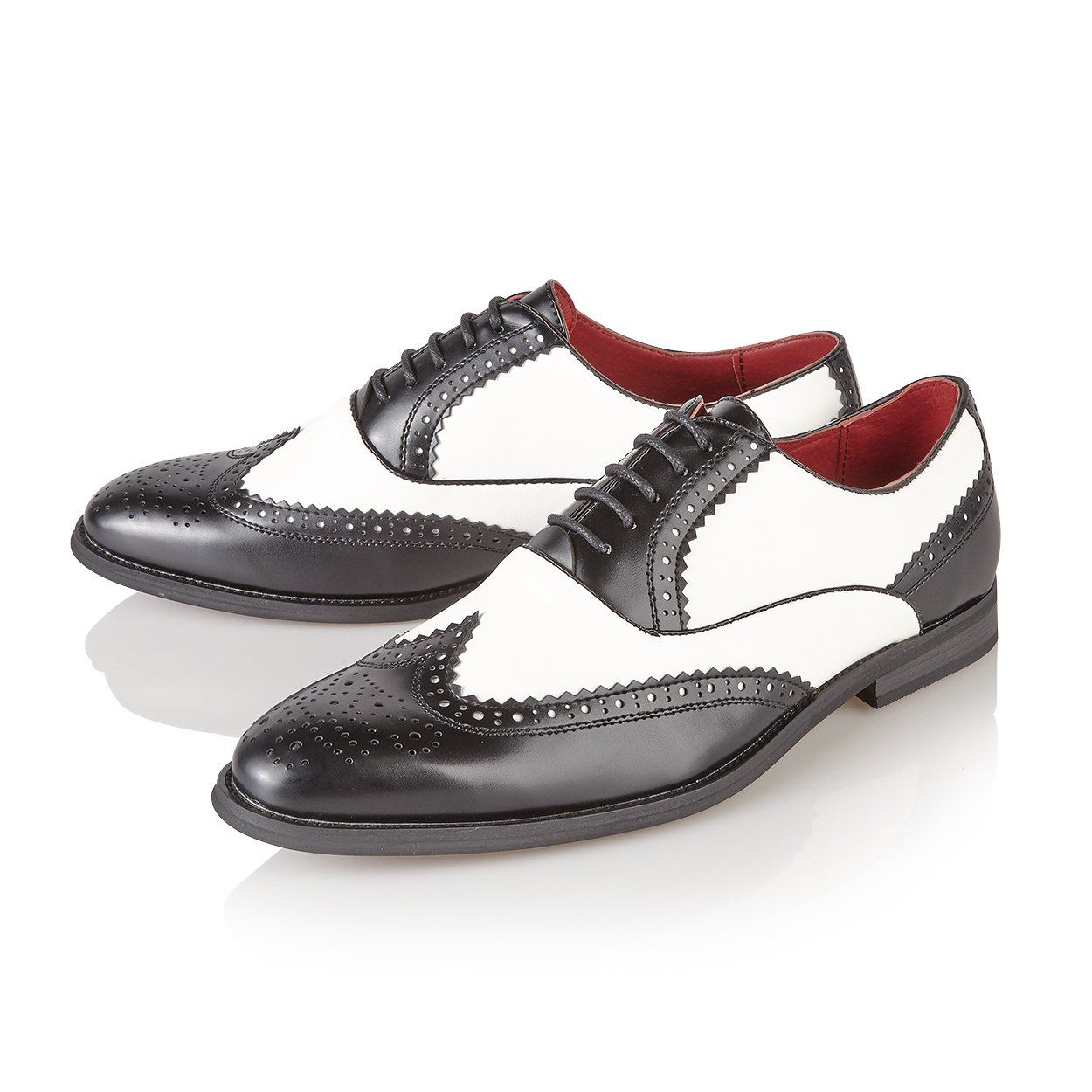 Mens Leather Lines Italian Formal Office Work Casual