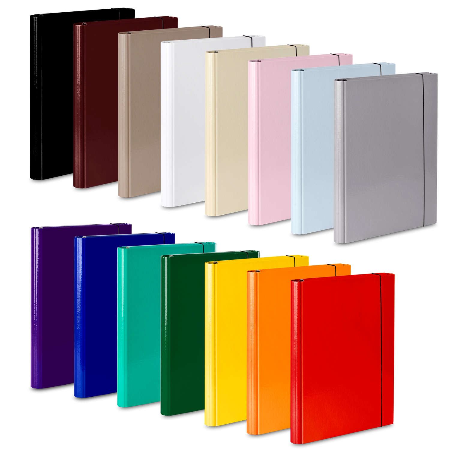 1,3,5 x A4 Document Folder Elastic Band Storage Files Foolscap Hard