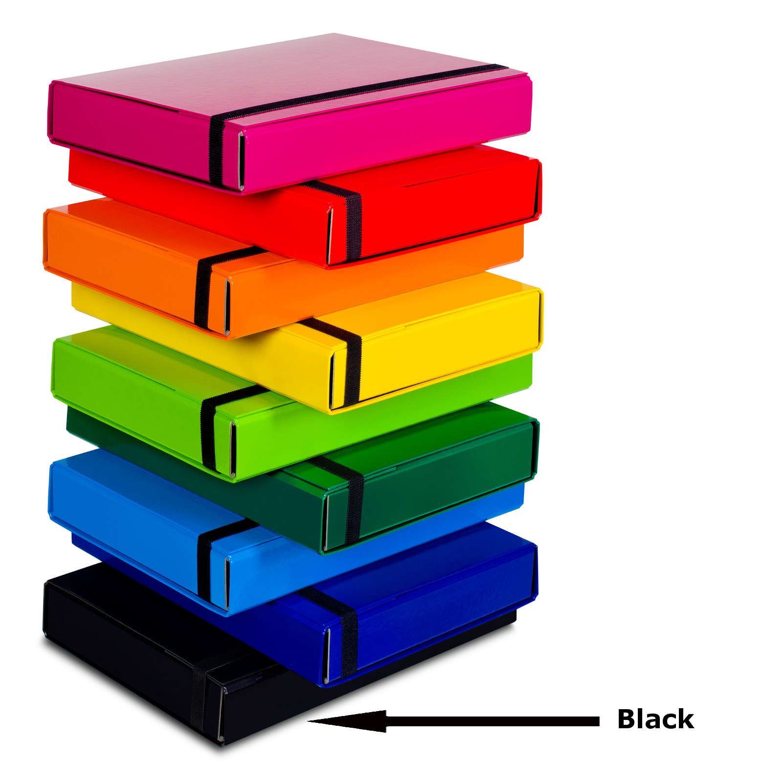 A4 Caribic Files Document Box Folder Elastic Band Storage Foolscap Cardboard eBay