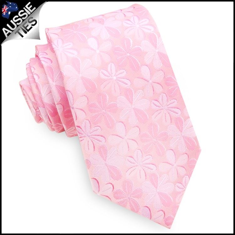 Patterned Floral Ties | White Flower Tie | Skinny Black Tie | Slim Pastel Blue - Picture 14 of 29
