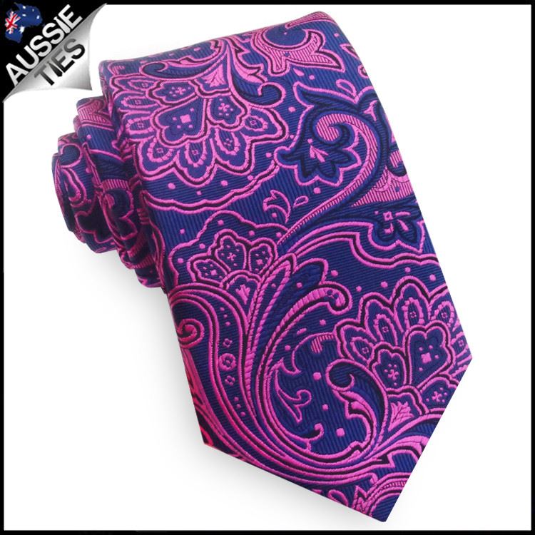 Patterned Floral Ties | White Flower Tie | Skinny Black Tie | Slim Pastel Blue - Picture 10 of 29