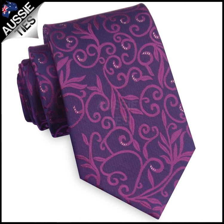 Patterned Floral Ties | White Flower Tie | Skinny Black Tie | Slim Pastel Blue - Picture 11 of 29