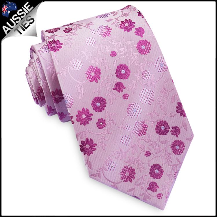 Patterned Floral Ties | White Flower Tie | Skinny Black Tie | Slim Pastel Blue - Picture 15 of 29