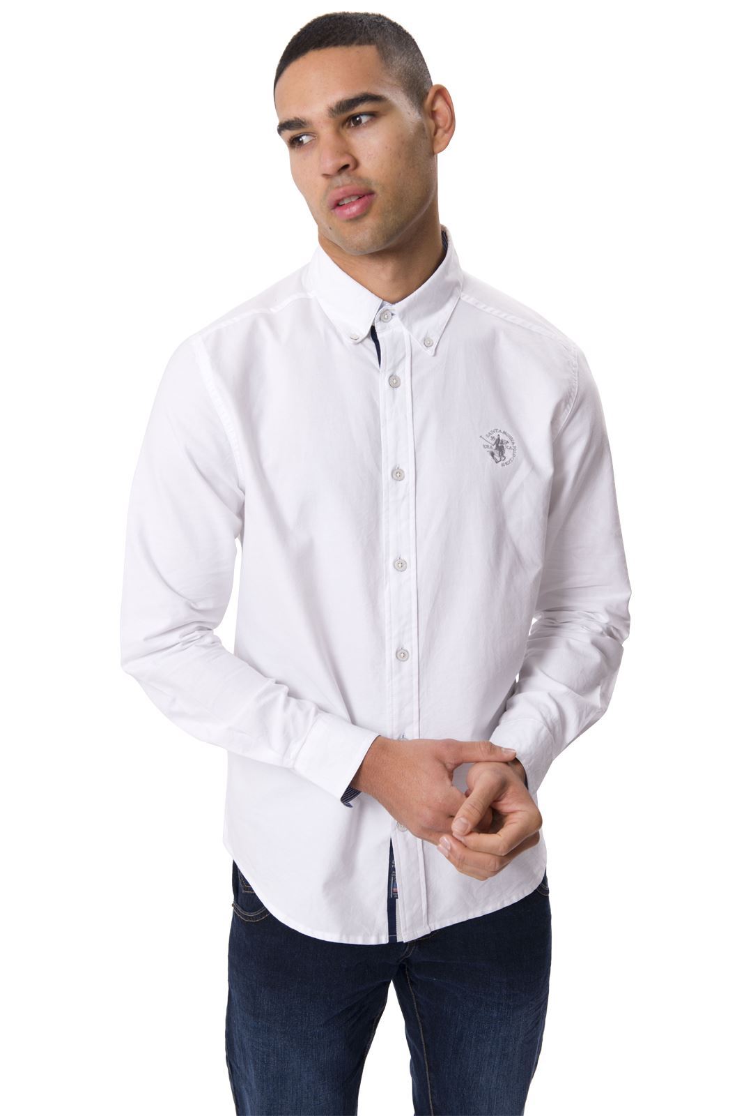 SANTA MONICA POLO CLUB MENS LONG SLEEVE PLUS SIZE COLLARED SHIRT BUTTON UP TOP | eBay