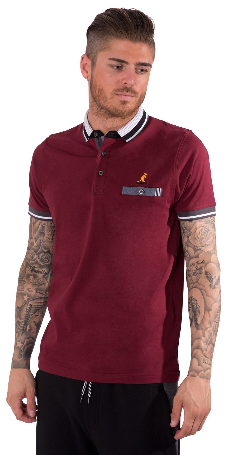 Kangol Mens Polo Shirt Button Up Collared T-shirt Designer Top Sizes S-XL | eBay