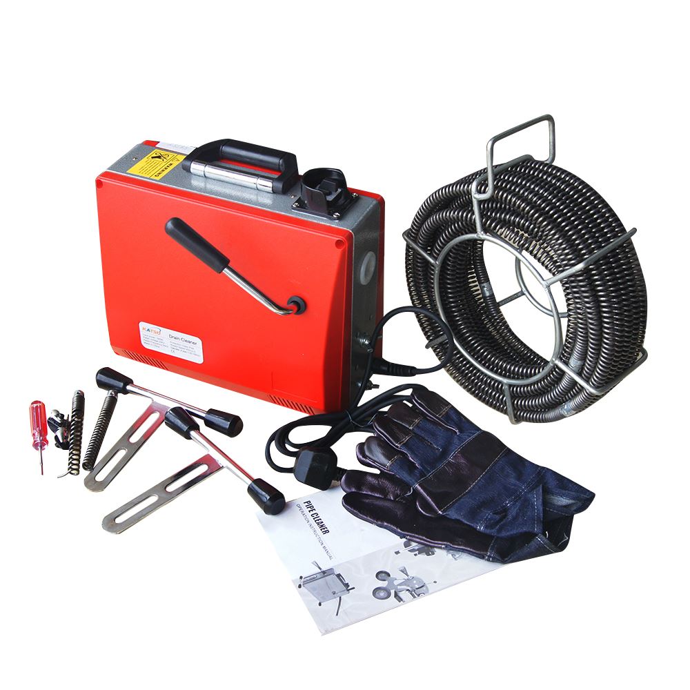 318759 GQ-100 32mm-100mm Pipe Drain Cleaner Cleaning Machine Kit 390W