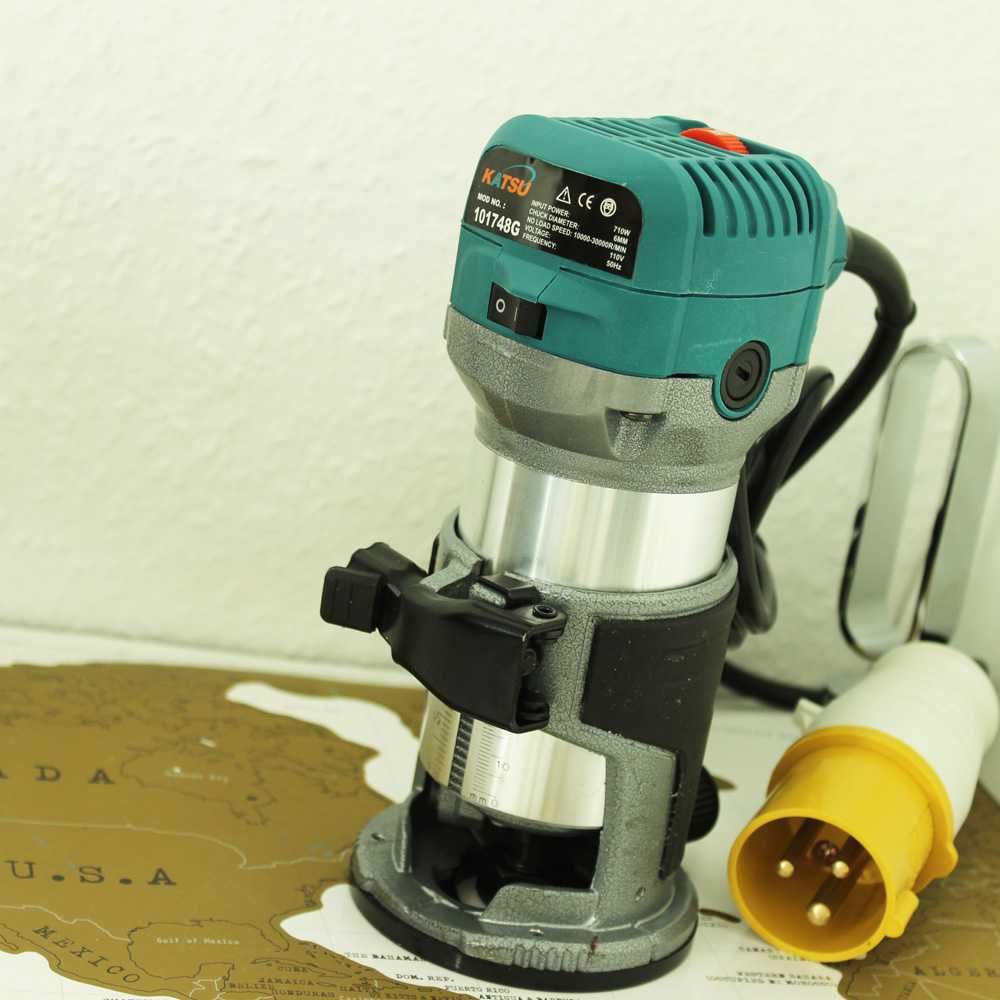 Electric Wood Hand Trimmer Laminator Router 1/4" 6mm 700W 110V