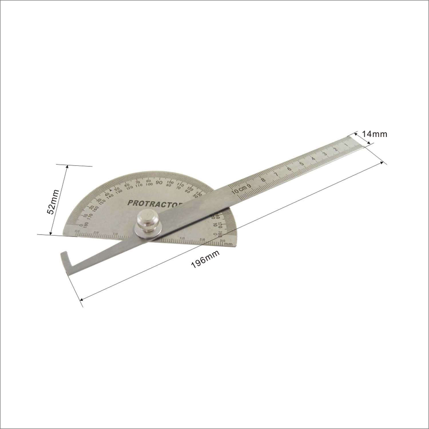 401145 Engineering Stainless Steel Welding Protractor rule 180 degrees