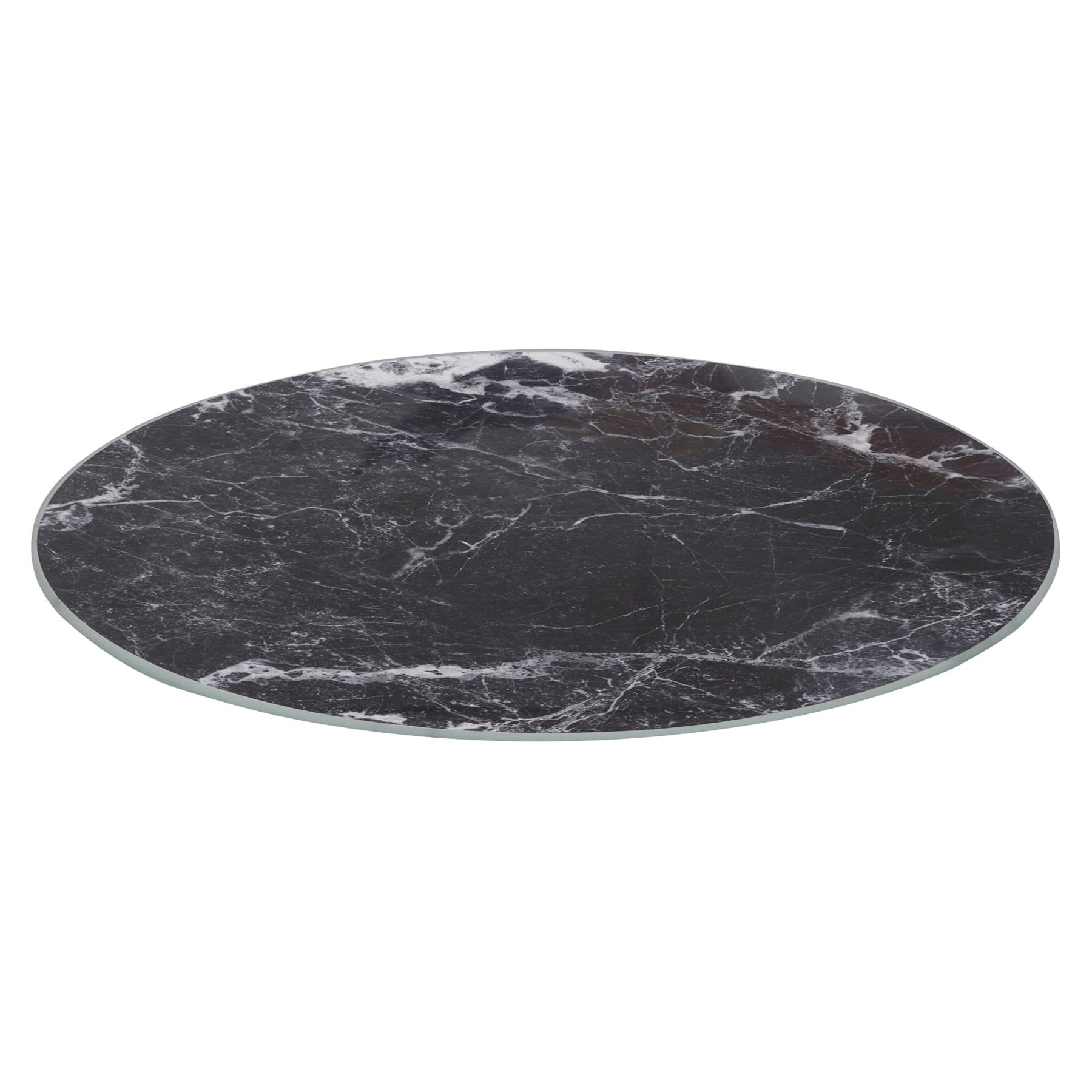 Round Glass Chopping Board 30cm Marble Non-Slip Kitchen Worktop Saver - Picture 3 of 14