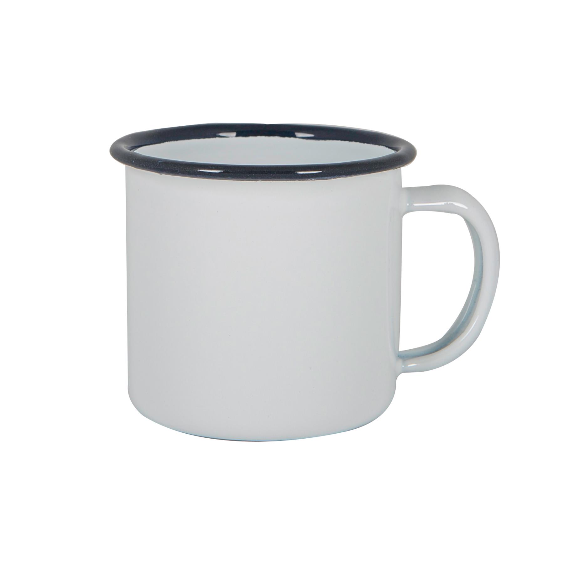 White Enamel Espresso Cups Outdoor Metal Camping Coffee Hot Drinks Cups 130ml - Picture 13 of 21