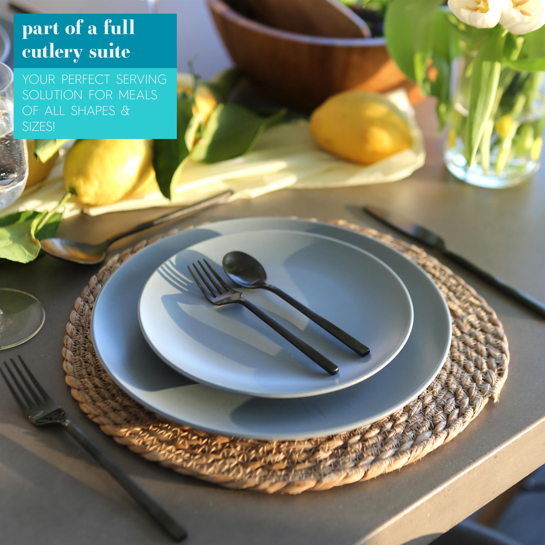 Edelstahl Dessertlöffel 20 cm Esszimmer Küche Abendessen Suppe Besteck Set - Bild 6 von 38