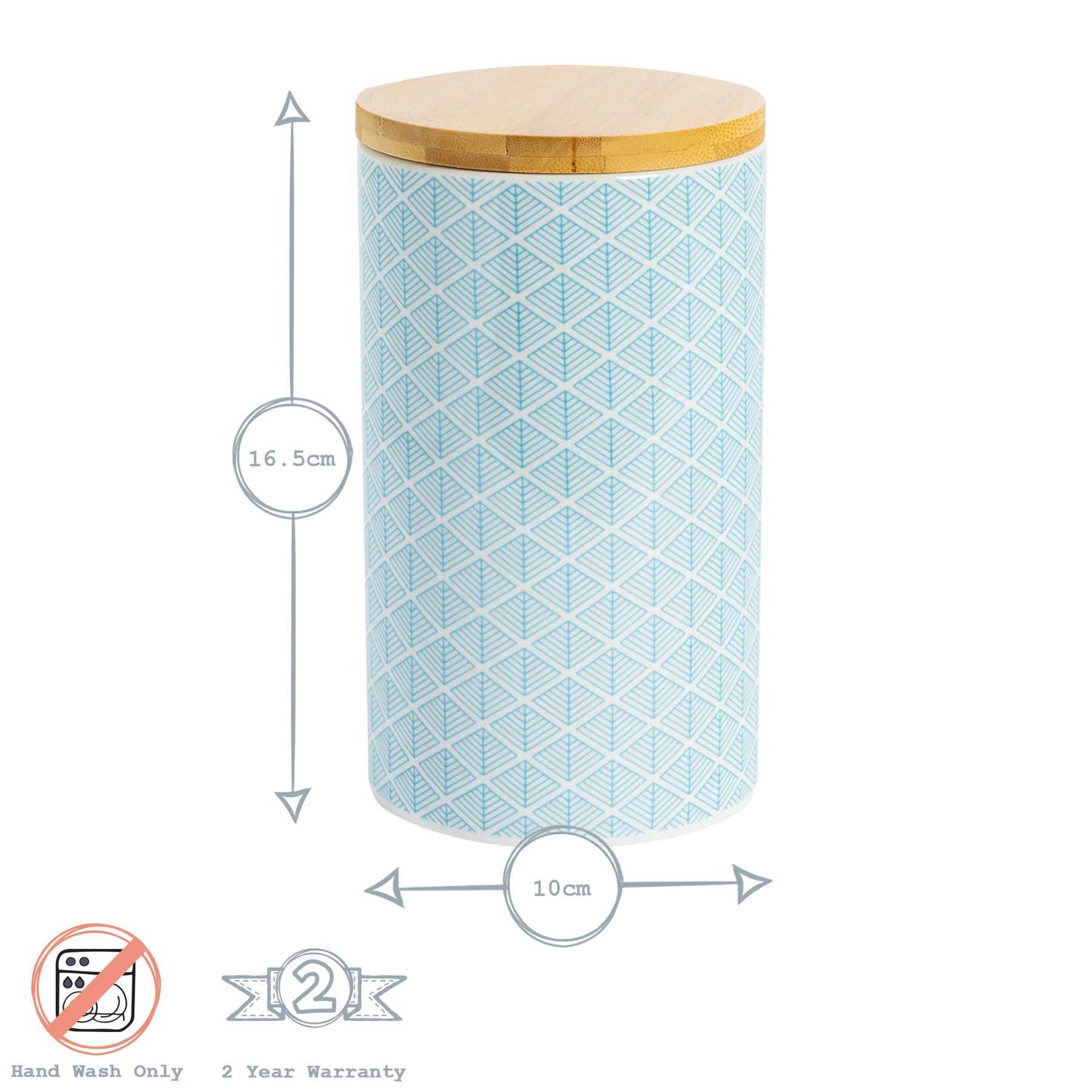 light blue tea coffee sugar canisters