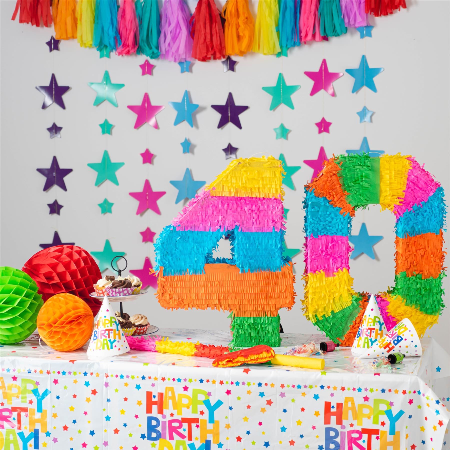Party Pinatas Set with Stick & Blindfold Pink Stick Birthday Party Game - Picture 106 of 148