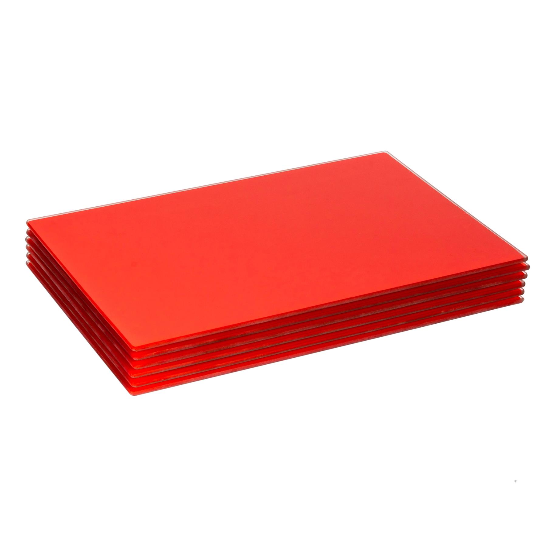 6x Rectangle Glass Placemats 40cm x 30cm Dining Dinner Table Mats Set - Picture 27 of 38