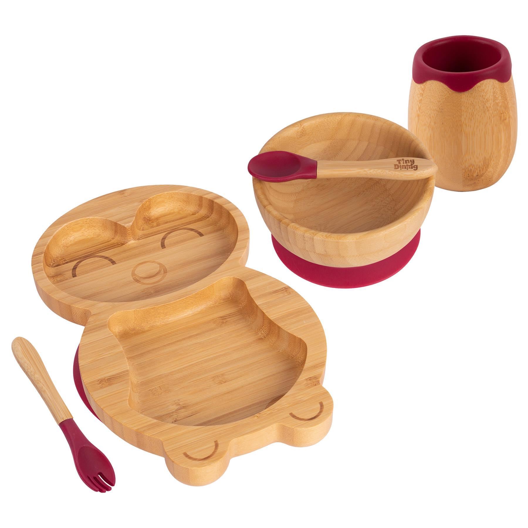 5pc Tiny Dining Bambus-Pinguin-Baby-Entwöhnungsset Fütterung Saugnapf - Bild 72 von 92