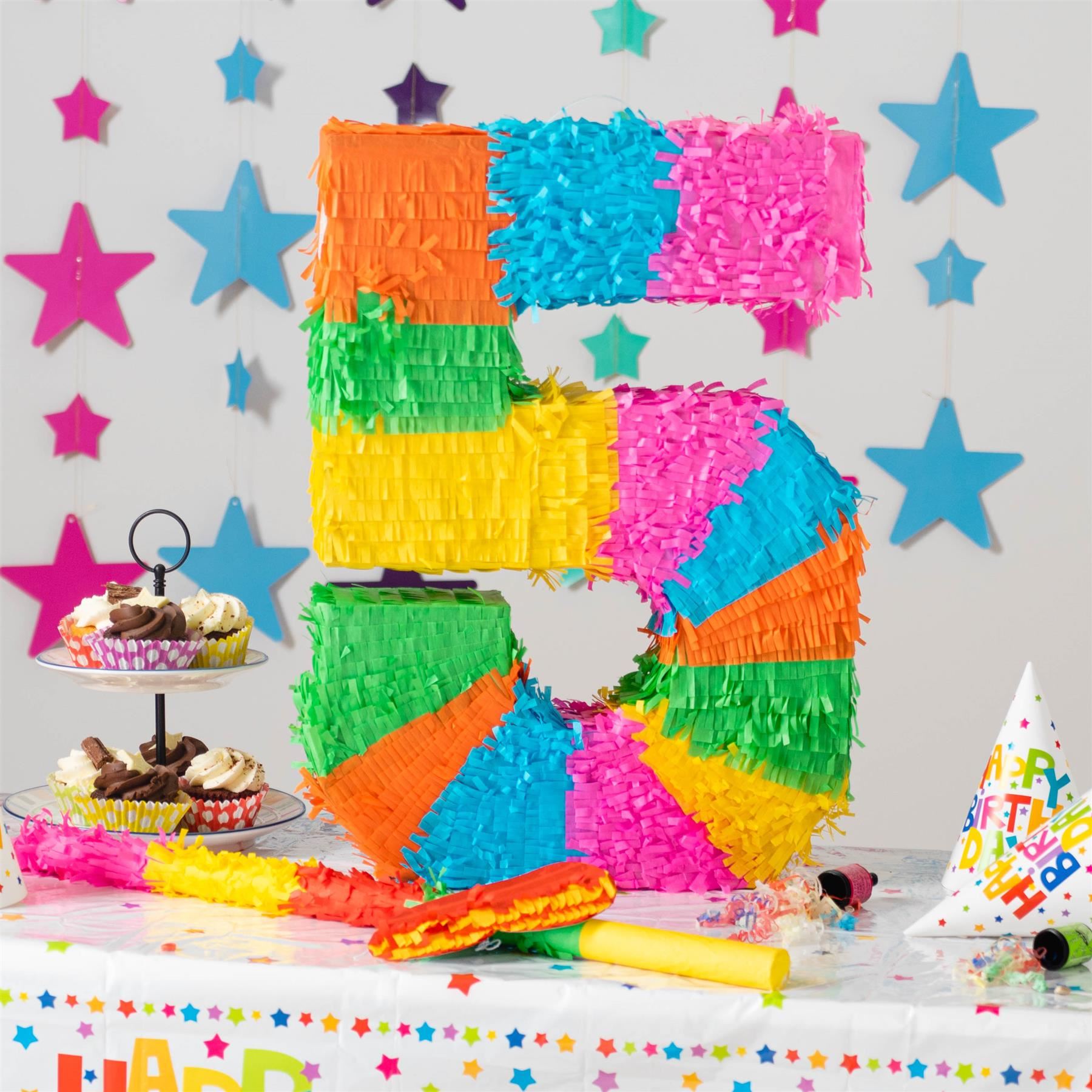 Party Pinatas Set with Stick & Blindfold Pink Stick Birthday Party Game - Picture 38 of 148