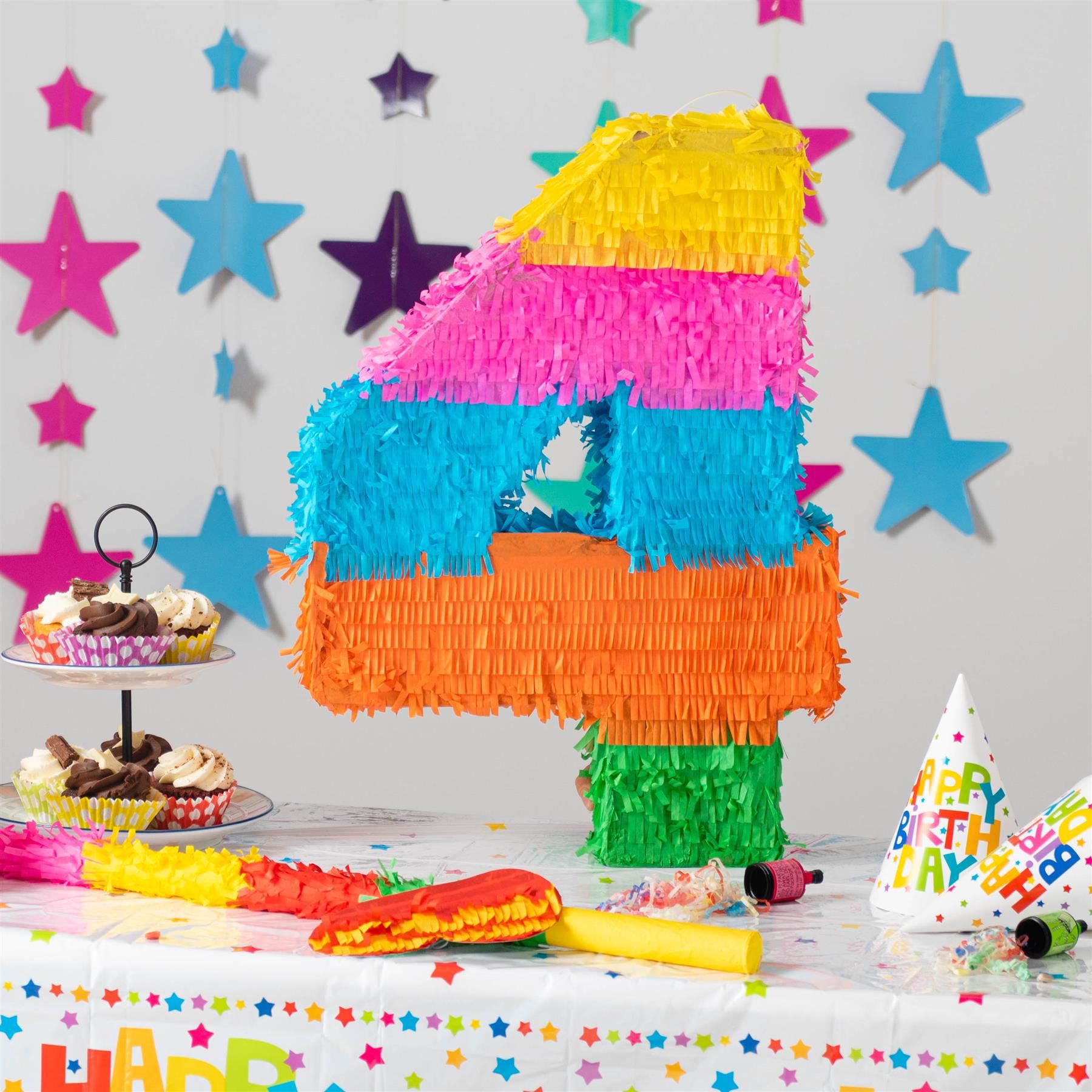Party Pinatas Set with Stick & Blindfold Pink Stick Birthday Party Game - Picture 31 of 148