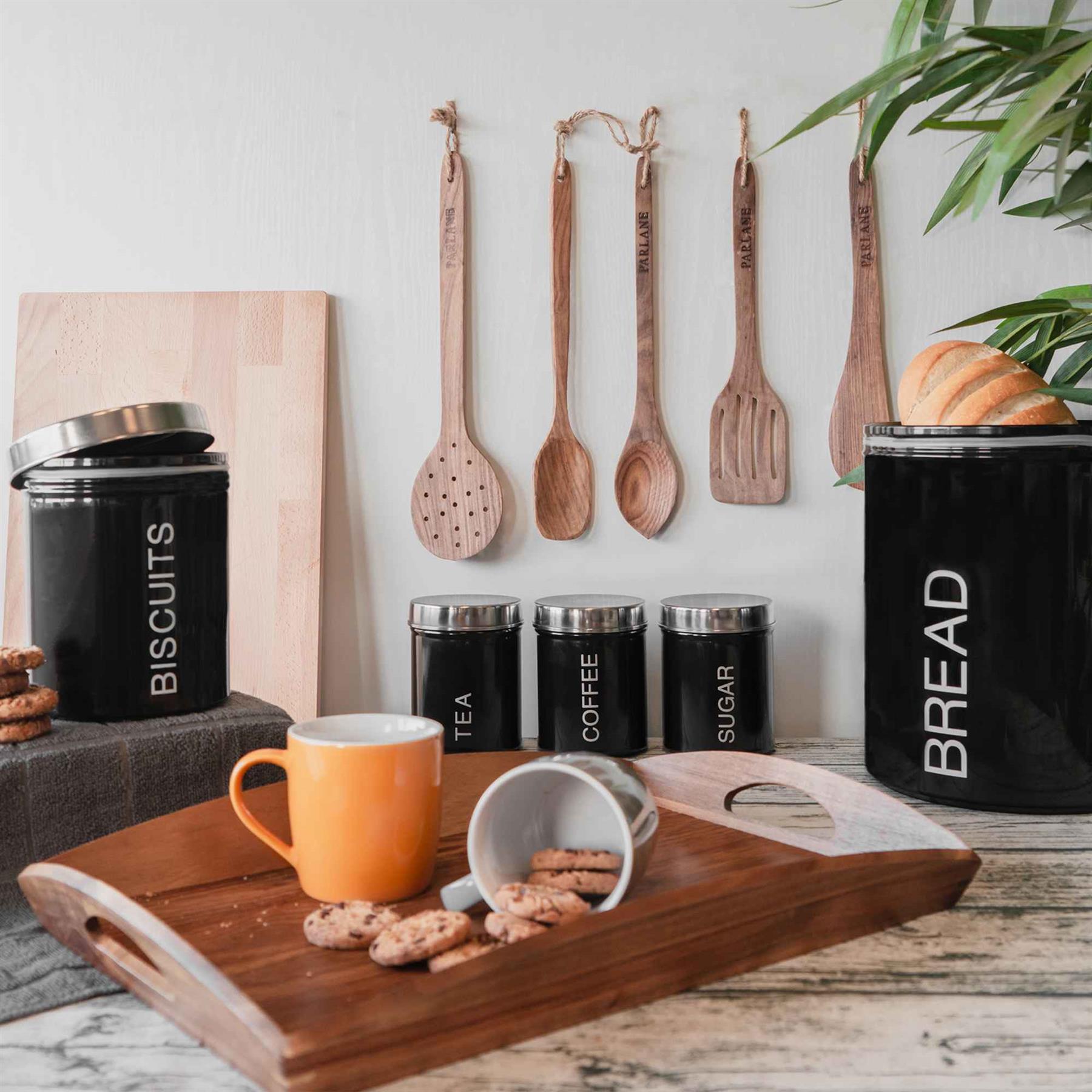Juego de frascos redondos de metal para cocina té café azúcar cocina almacenamiento carrito frascos - Imagen 7 de 20