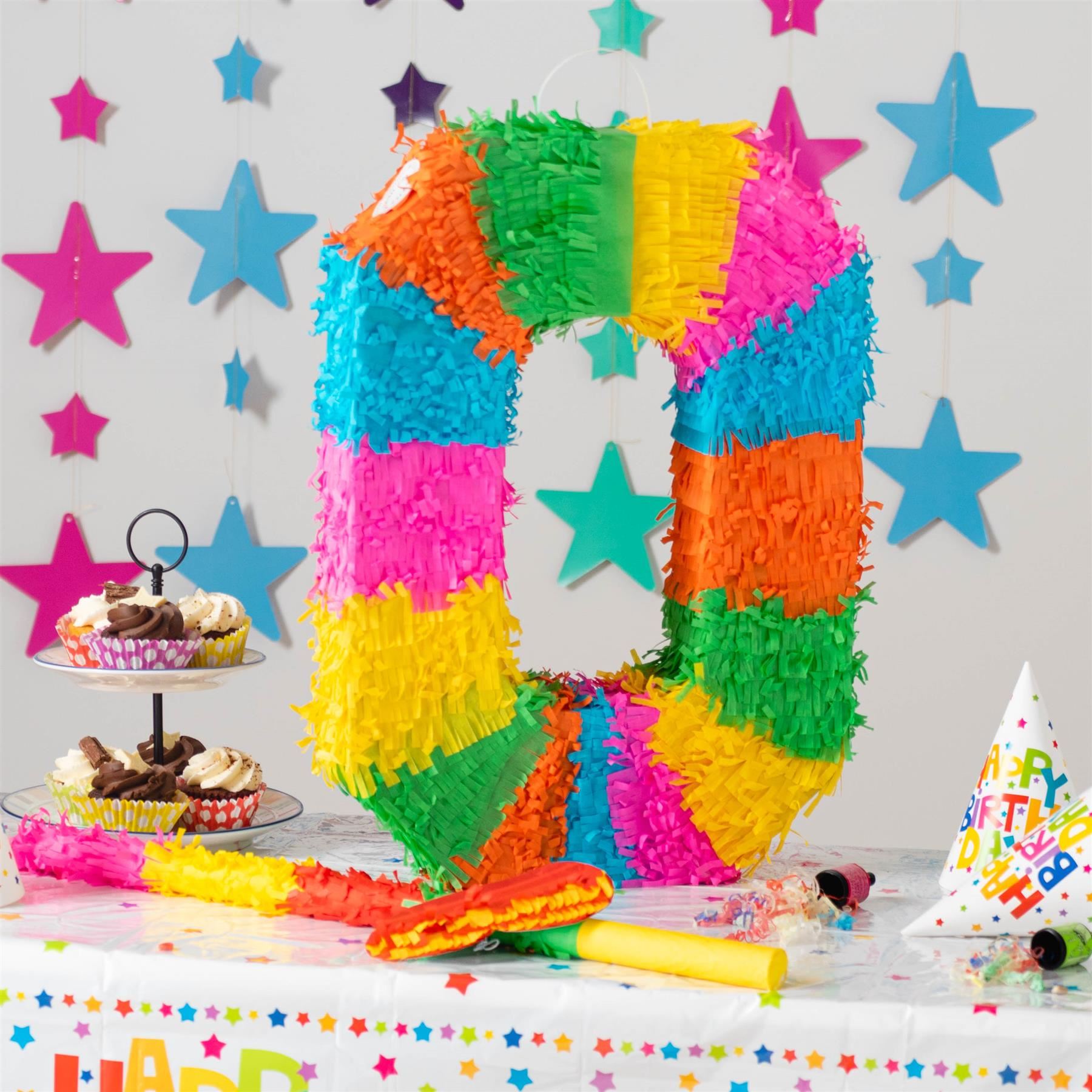 Party Pinatas Set with Stick & Blindfold Pink Stick Birthday Party Game - Picture 5 of 148