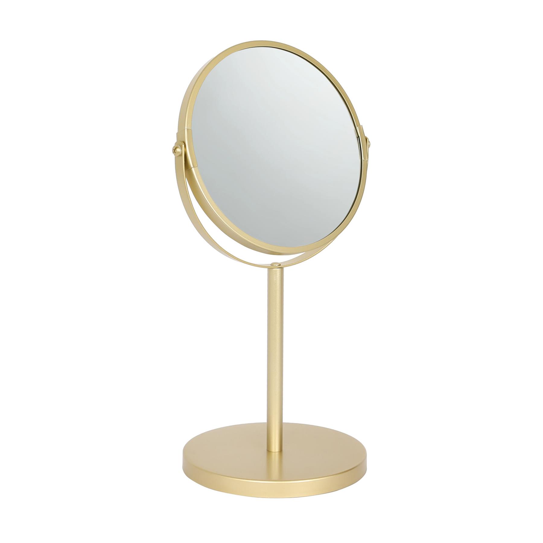 1x Pedestal Mirror 18.5cm x 34.5cm Bathroom Table Makeup Vanity Shaving - Picture 16 of 22